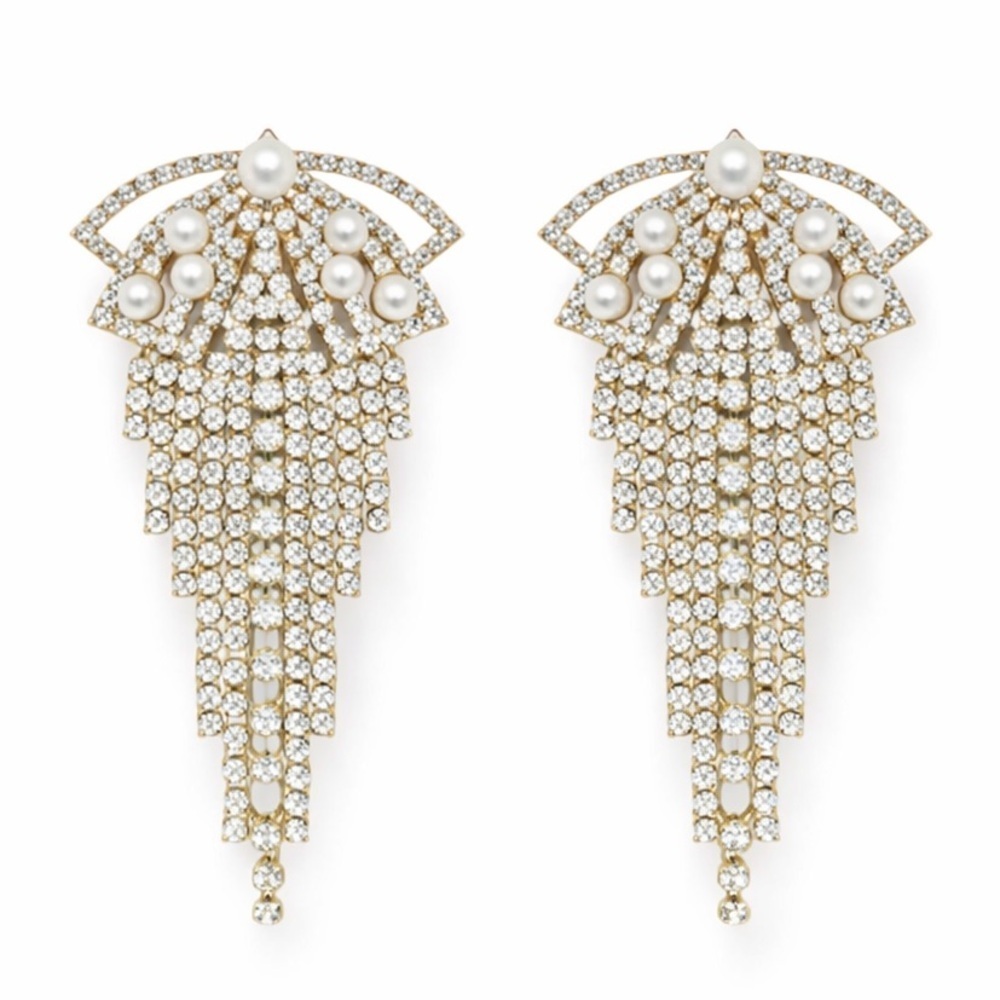 ⚜️ Elegant Crystal Drop Earrings